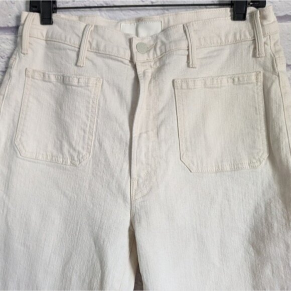 Mother Superior Hustler Patch Pocket Flood Jeans 31 Act Natural White Denim 70s - Picture 4 of 8
